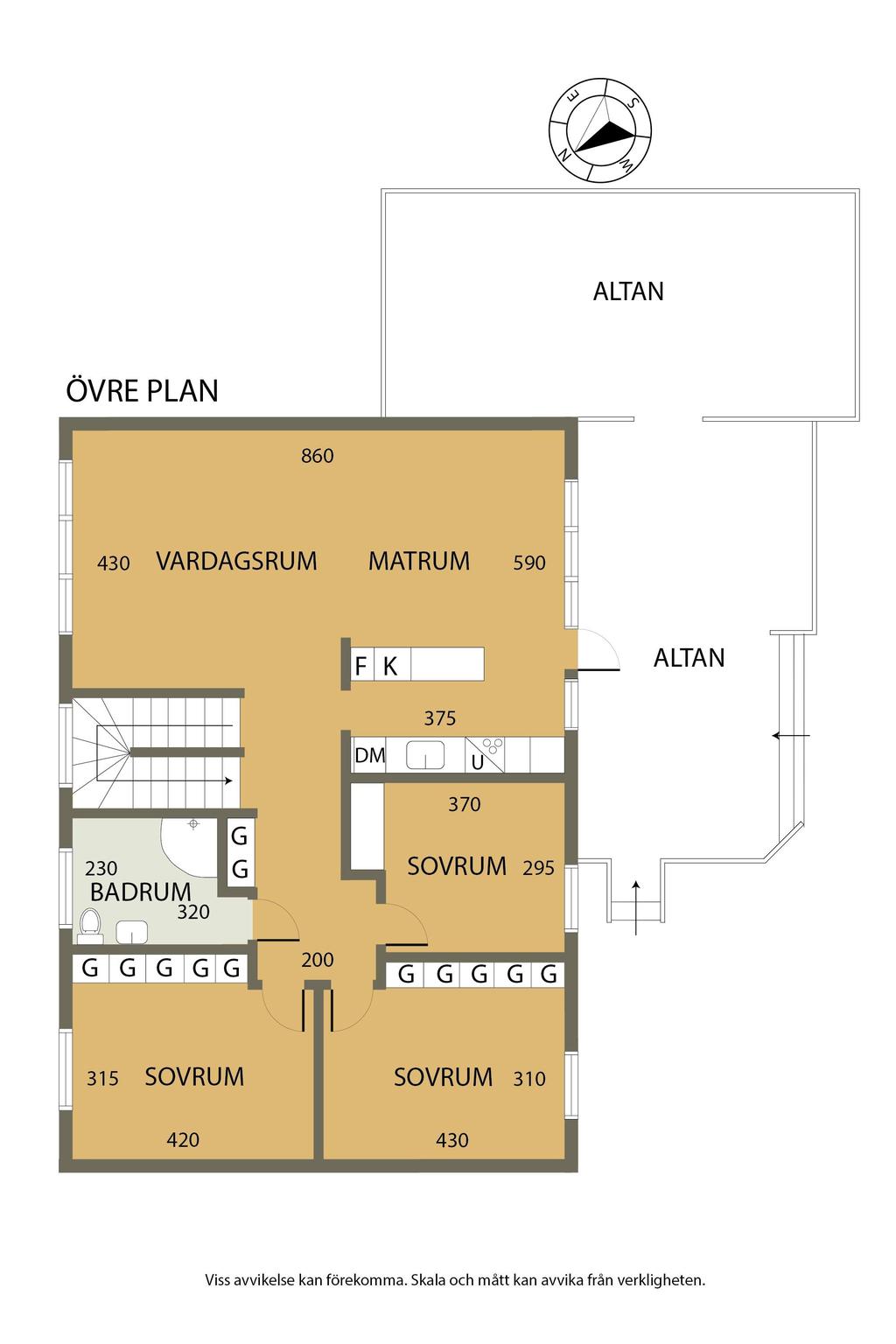 Planlösning Övre Plan