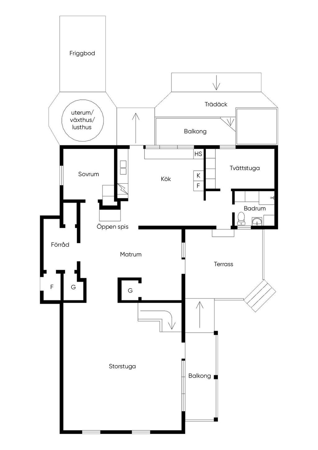 Planritning Entréplan