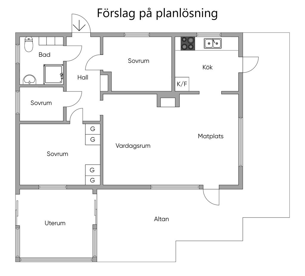 Förslag på planlösning