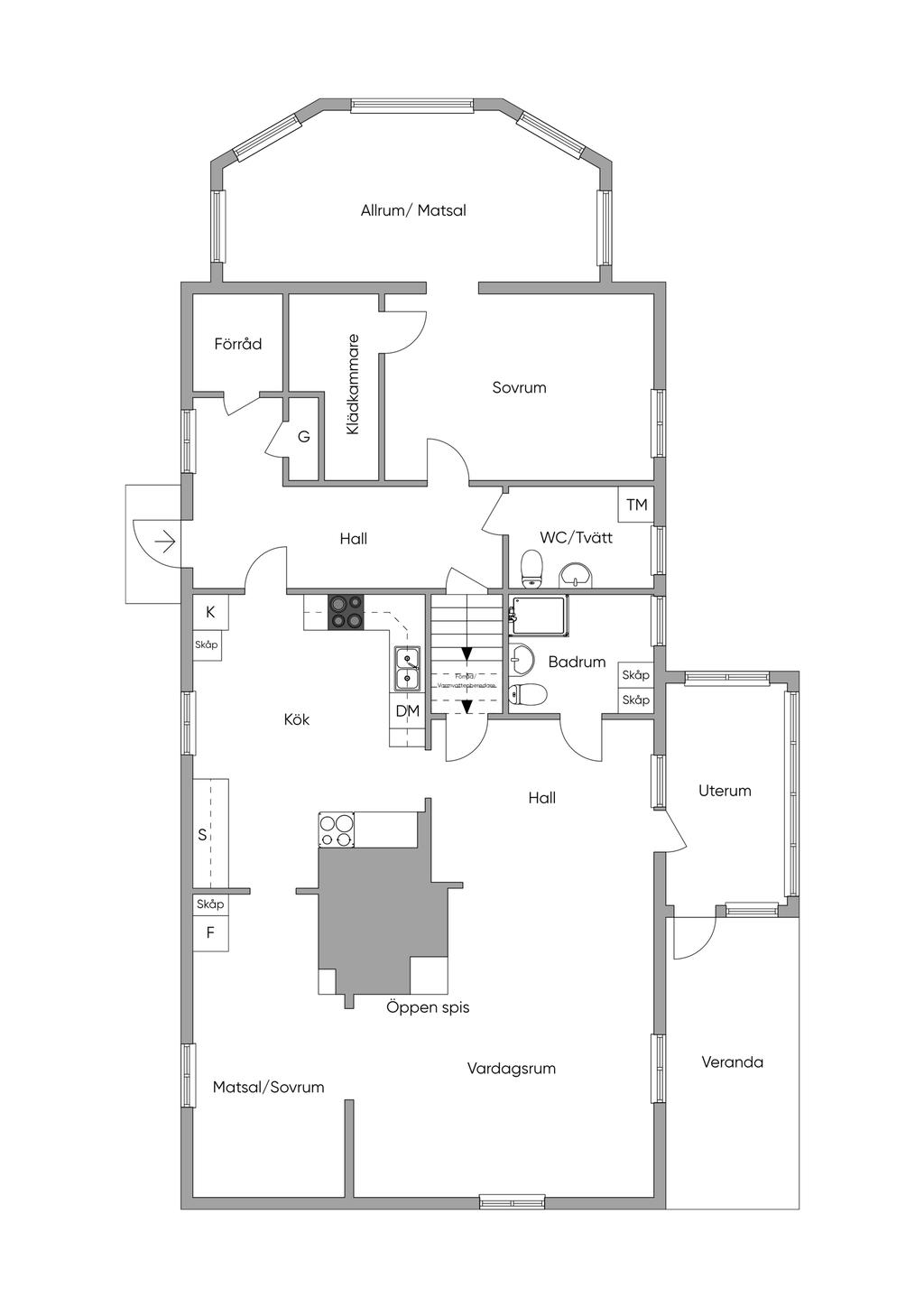 Planlösning entréplan