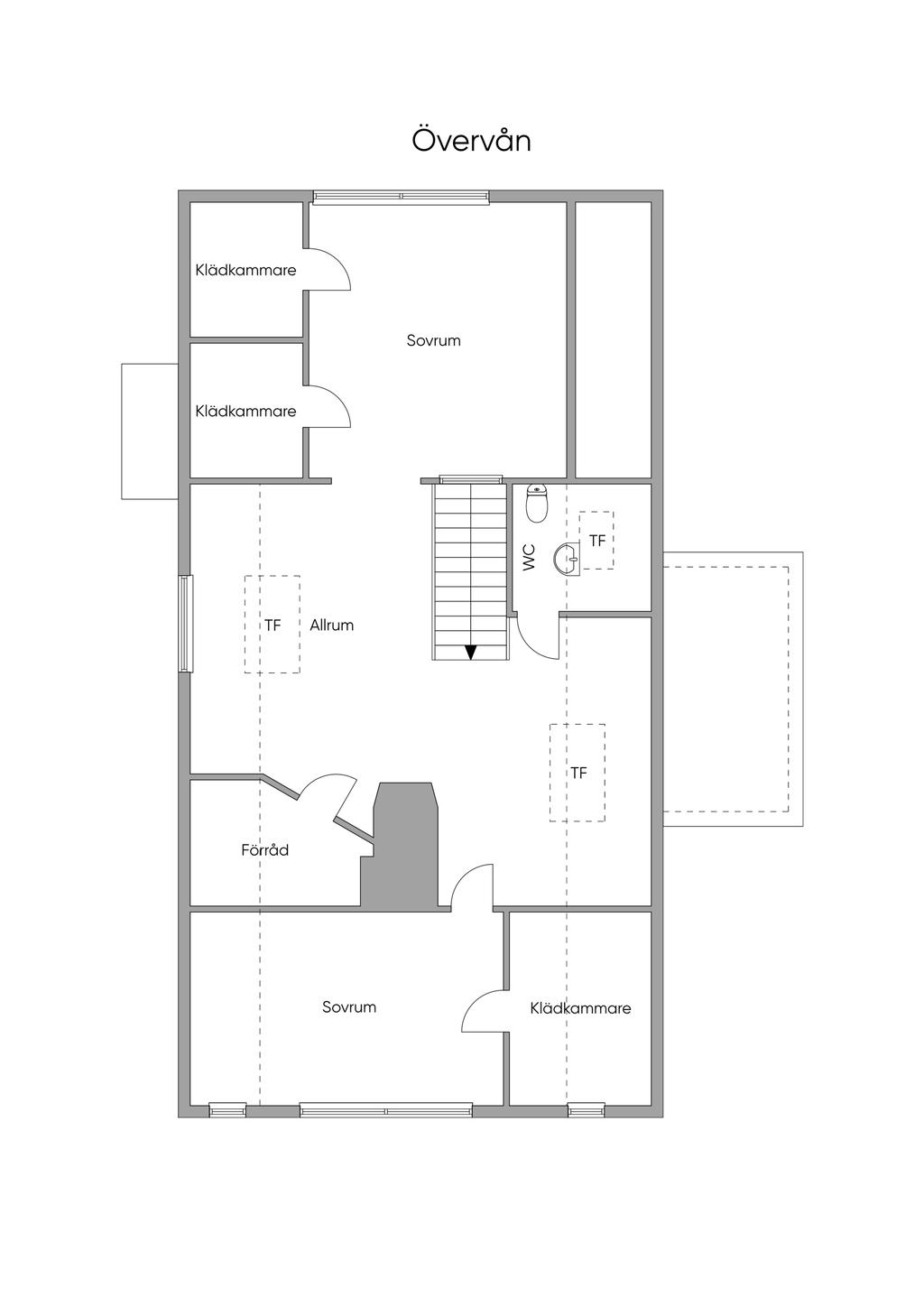 Planlösning Ovanvåning