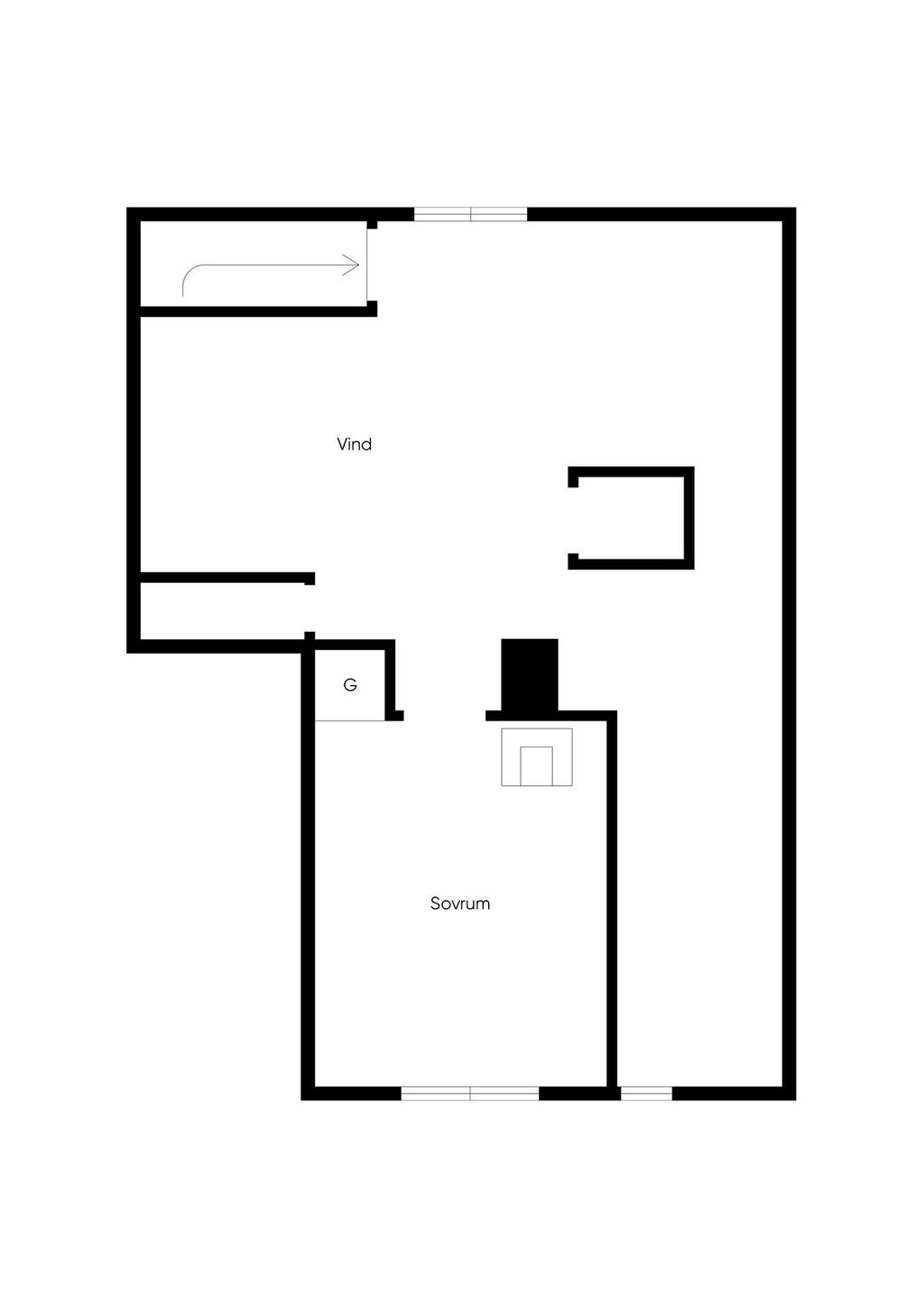 Planritning, övre plan
