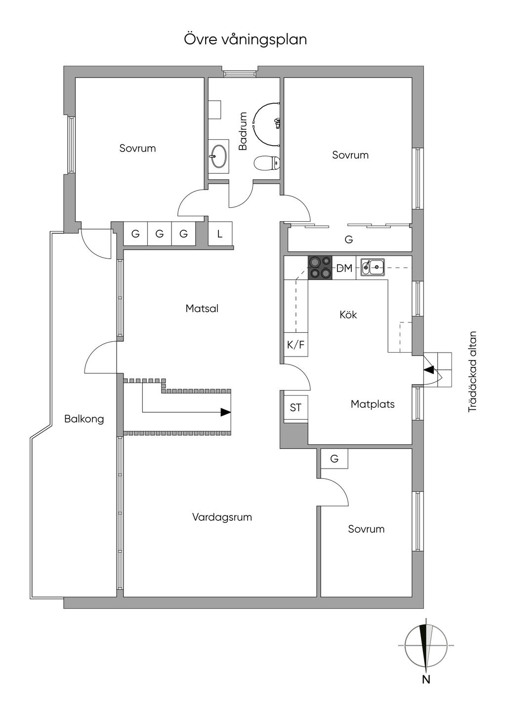 Planskiss Övre Plan, 2D