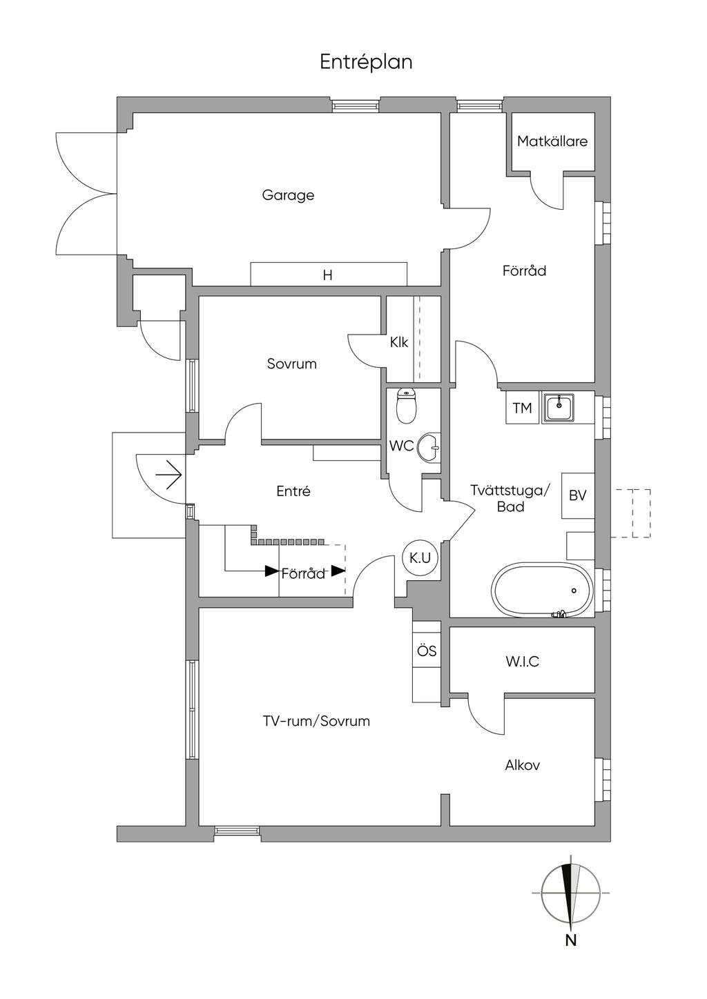 Planskiss Entréplan, 2D
