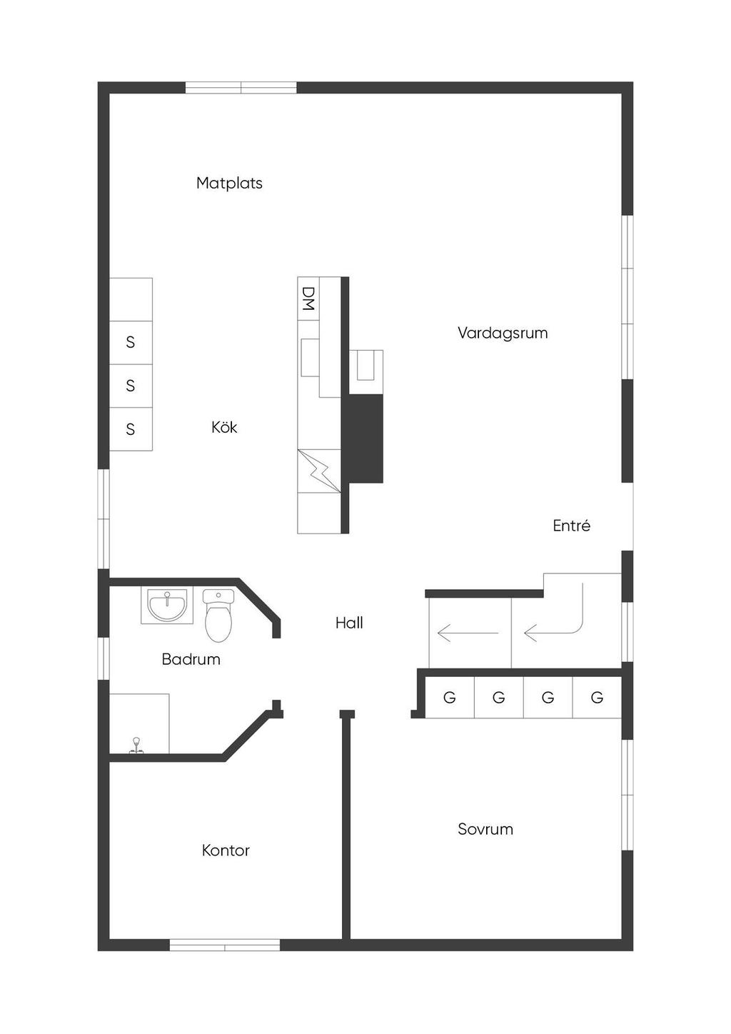 Planlösning entréplan