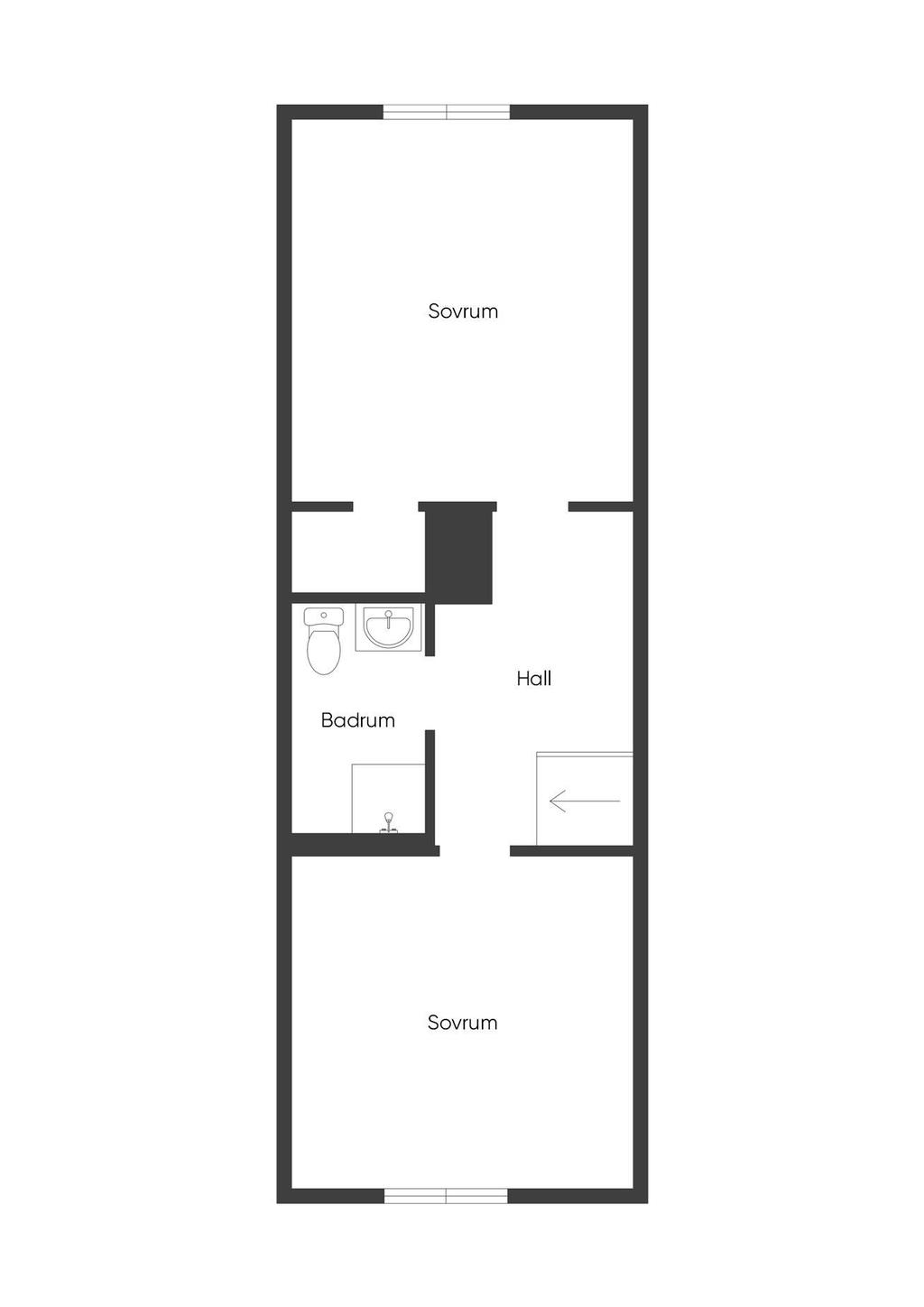Planlösning övre plan