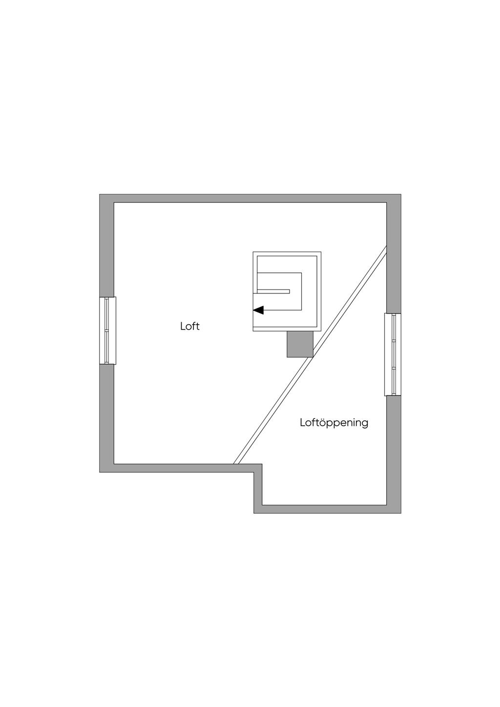 Planlösning loft
