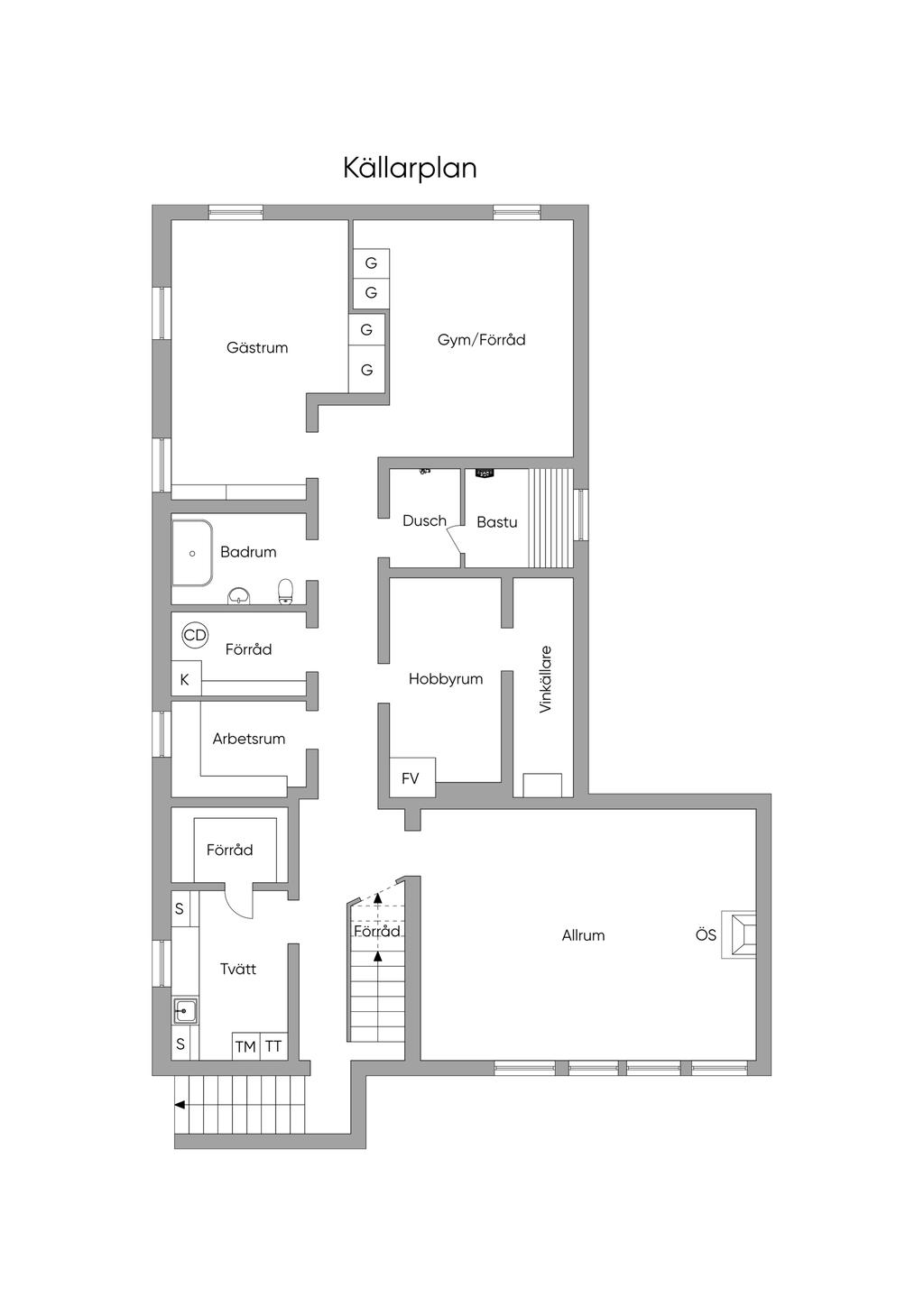 Planlösning källarplan
