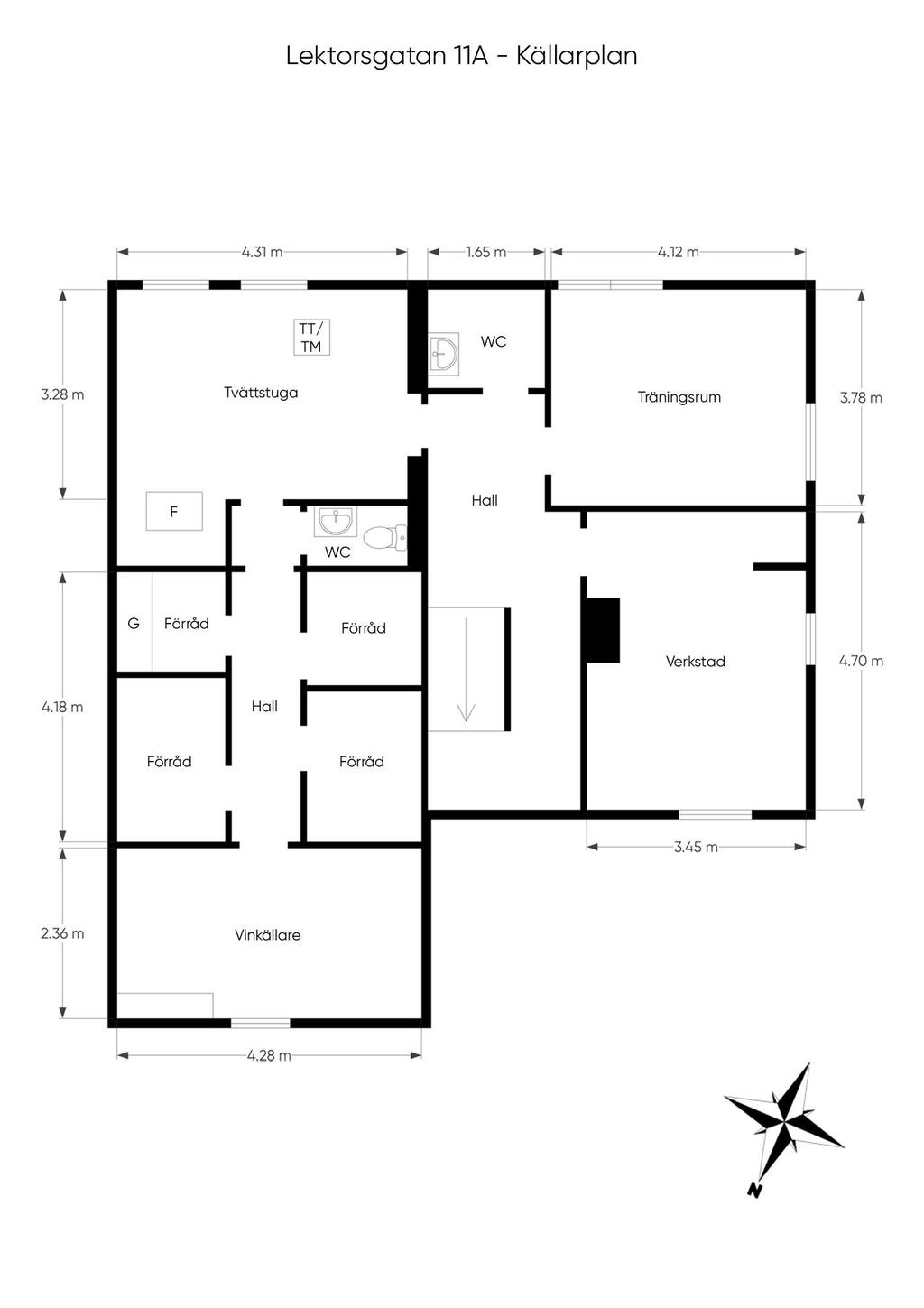 Planritning källarplan