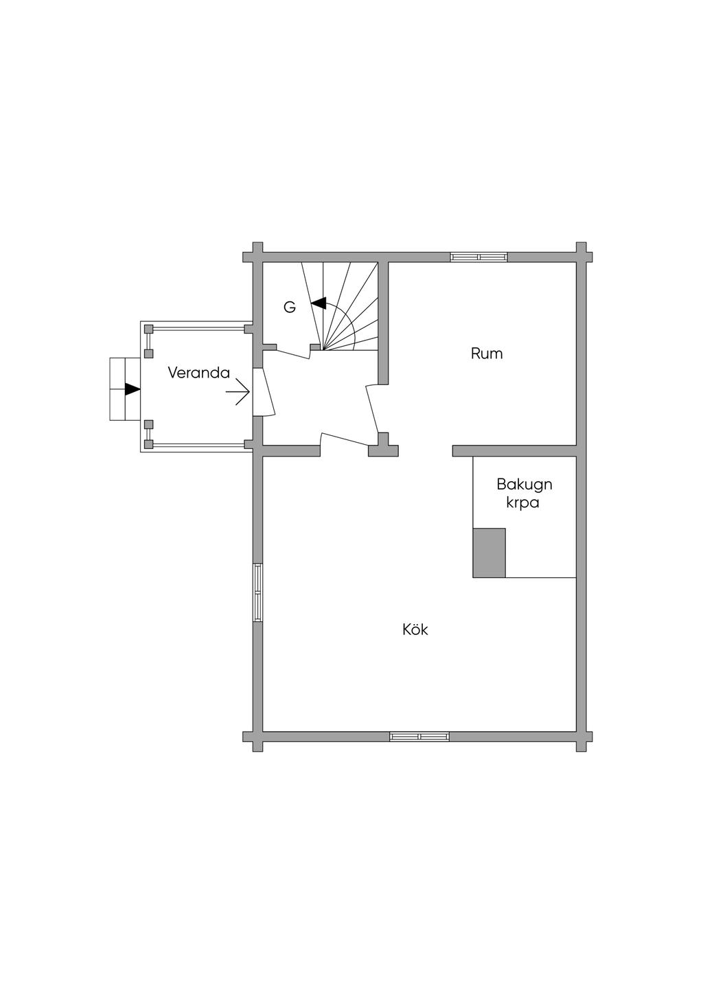 Torpet, entréplan