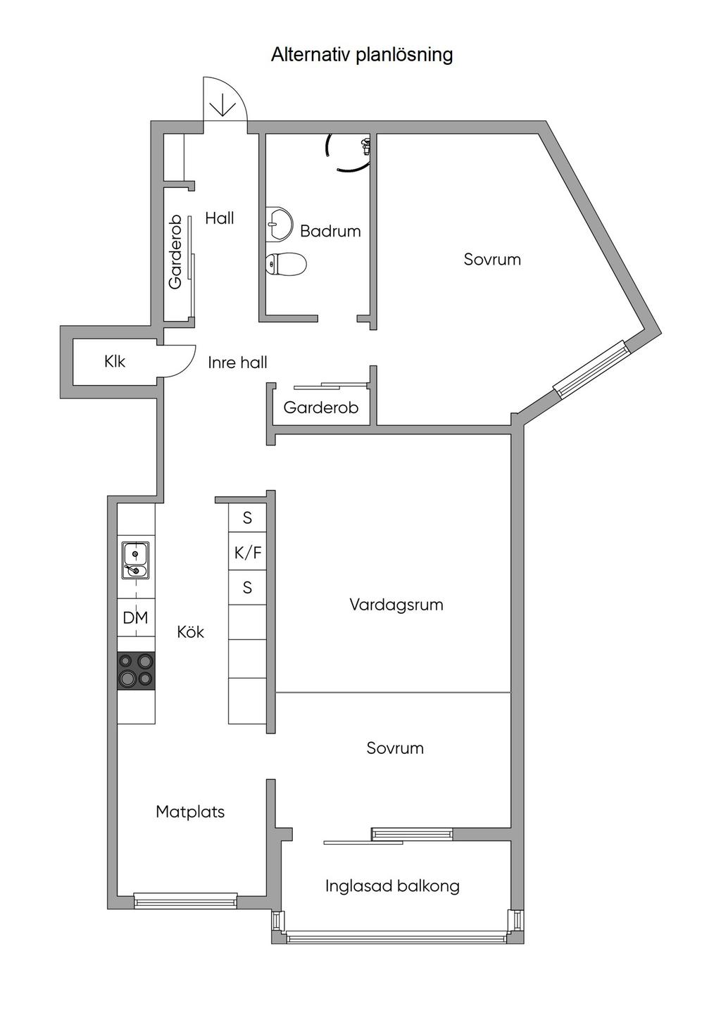 Alternativ planlösning