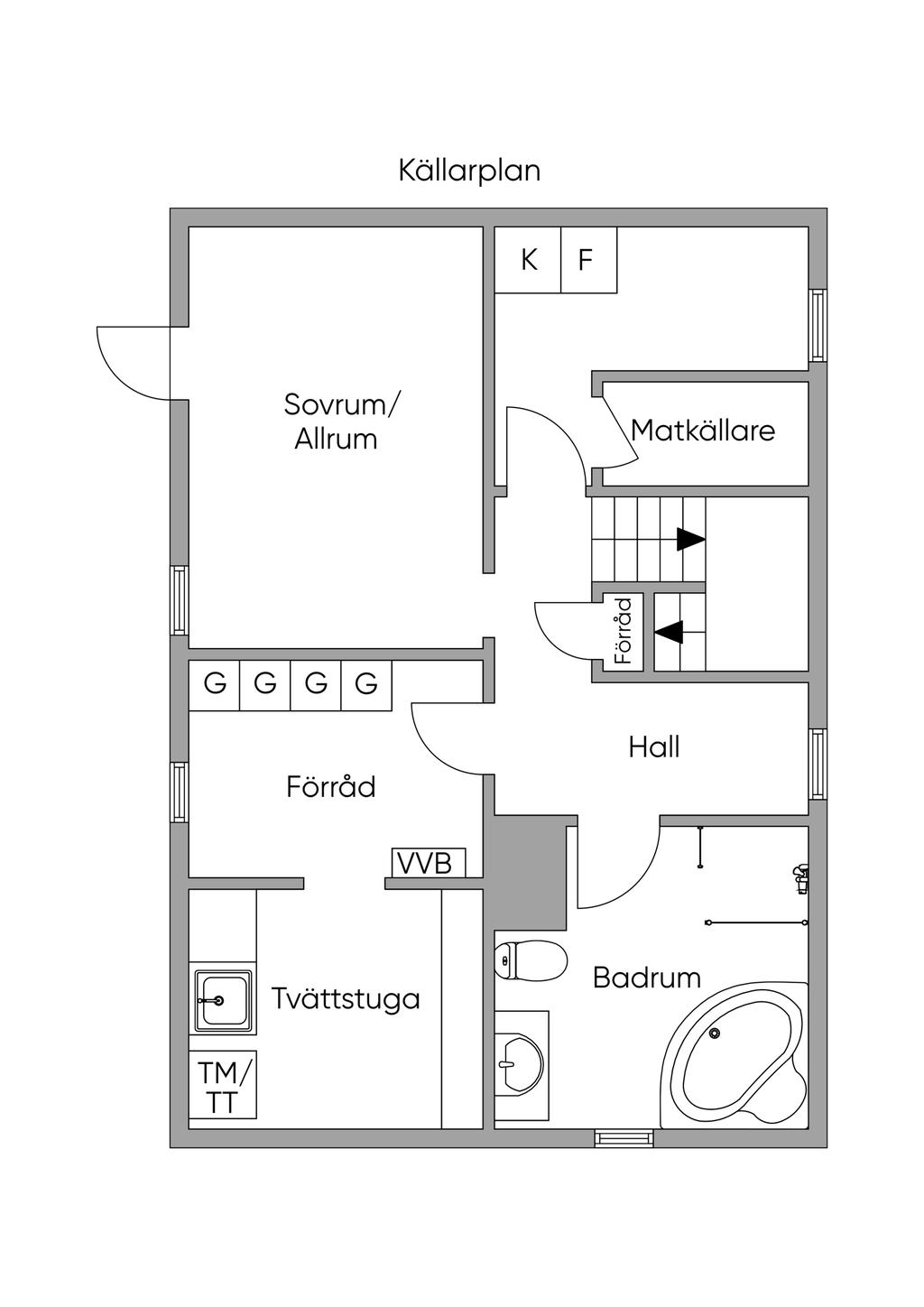 Planlösning Källarplan