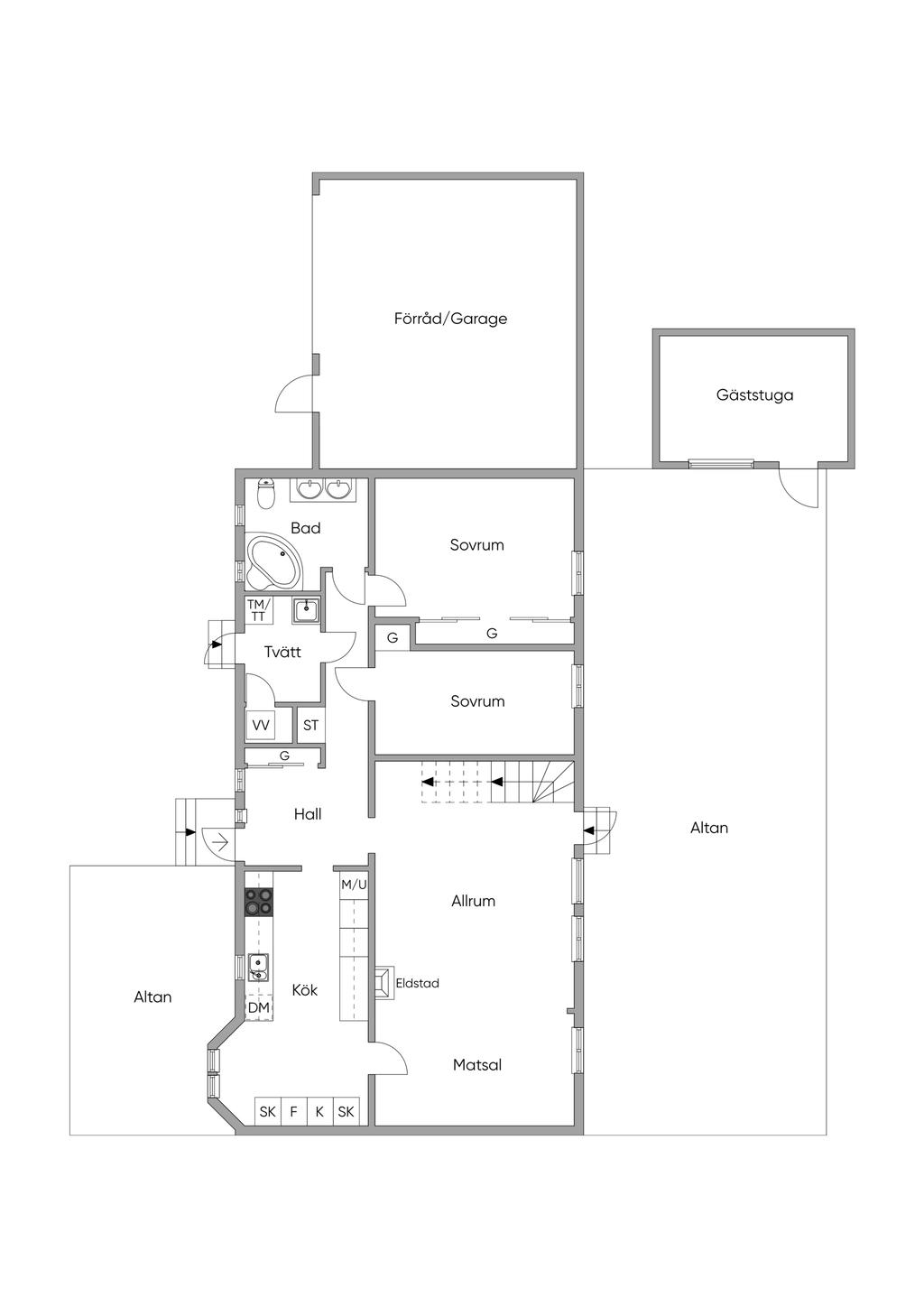 Planritning entréplan