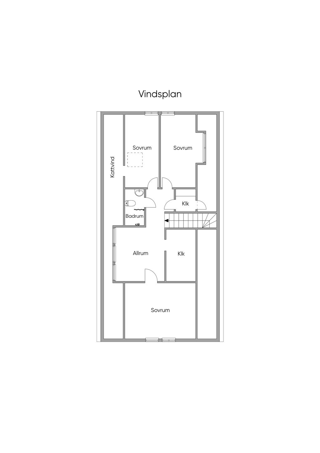 Planritning ovanvåning