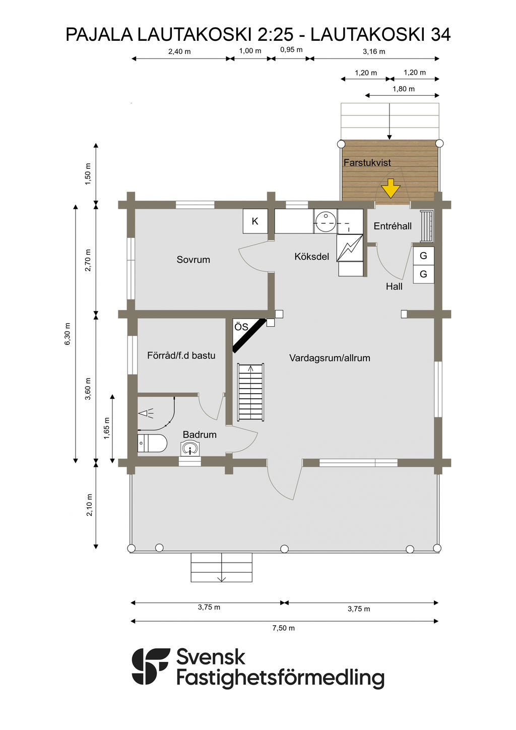 PAJALA LAUTAKOSKI 2:25 - LAUTAKOSKI 34 - 2D-RITNING ENTRÉPLAN