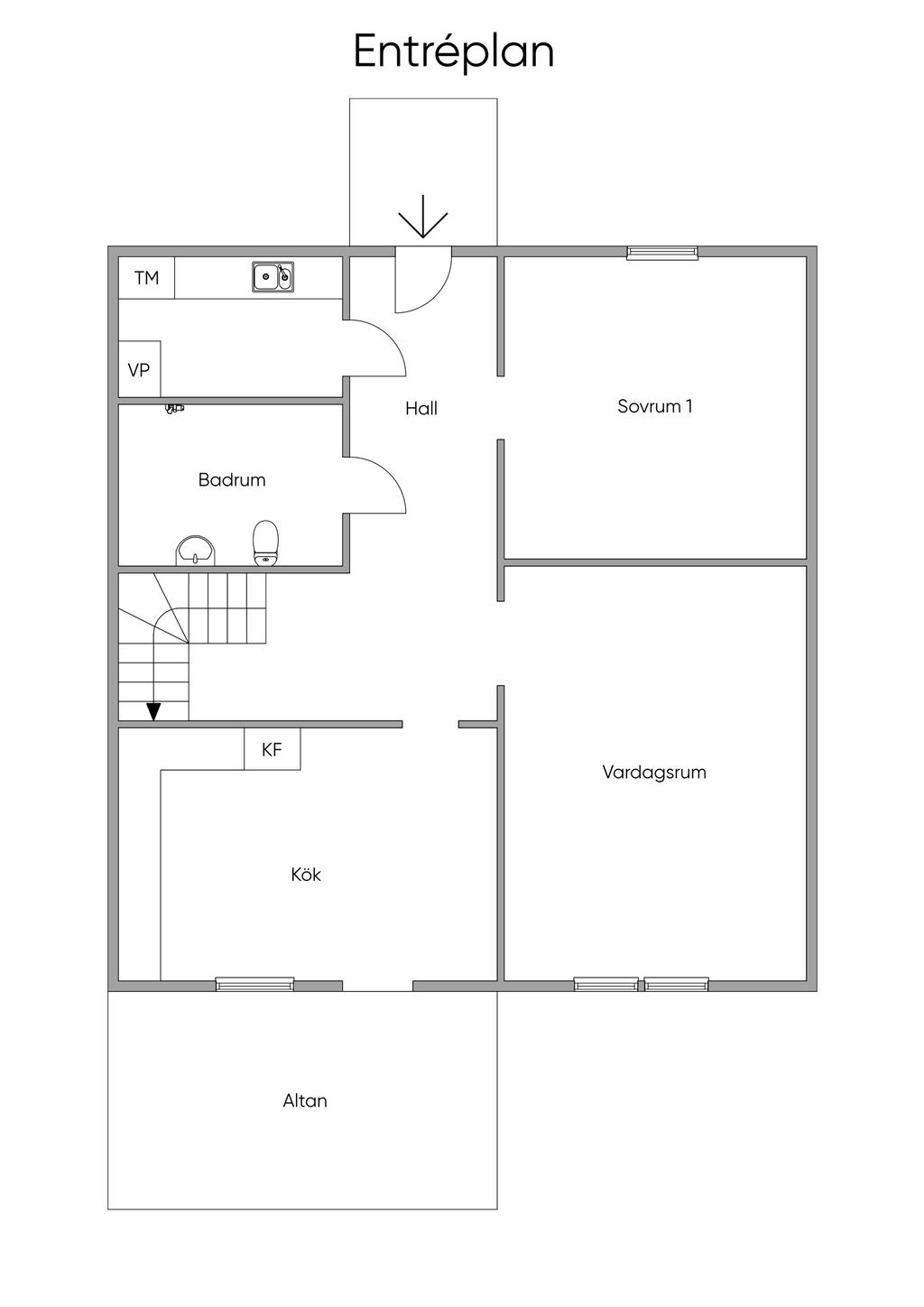 Planritning entréplan