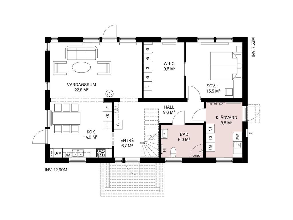 Entréplan - Walk in closet (Valbart)