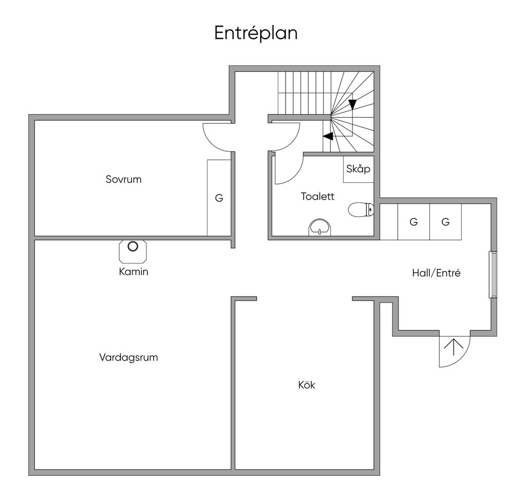 Entréplan huvudhus