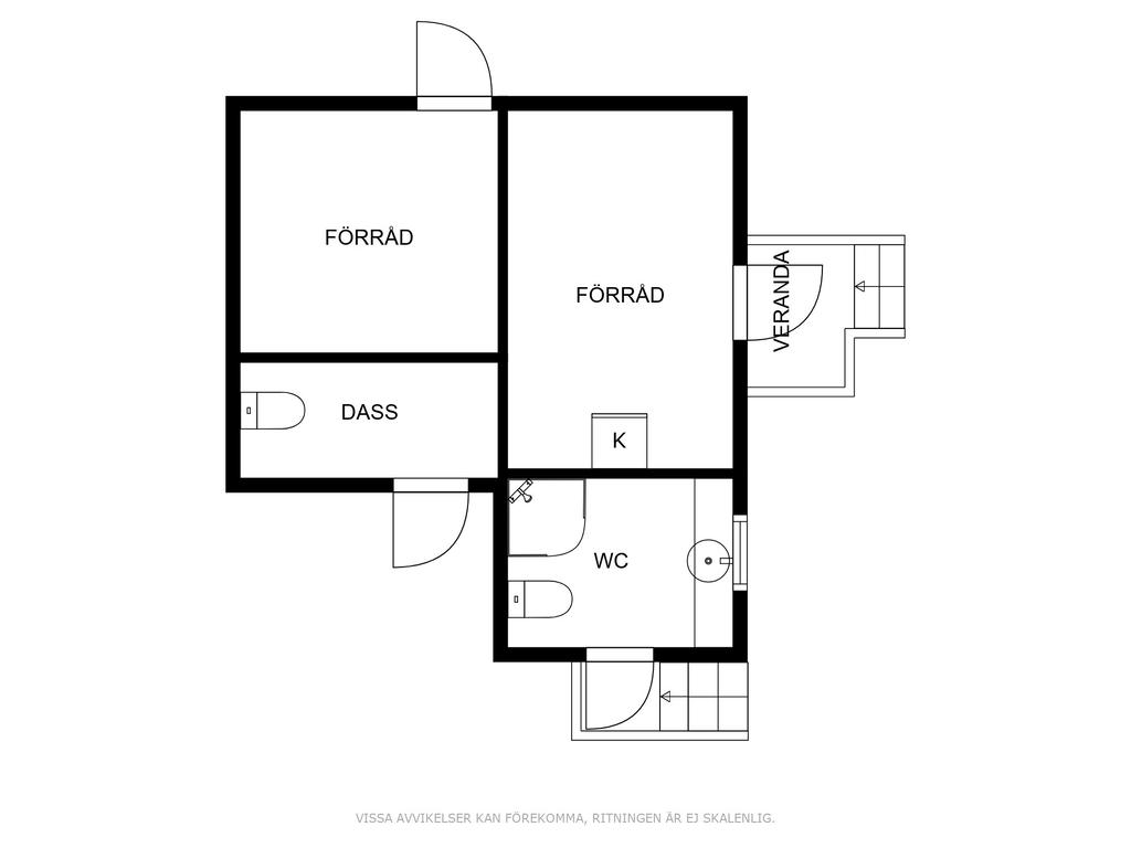 Stuga med badrum & förråd