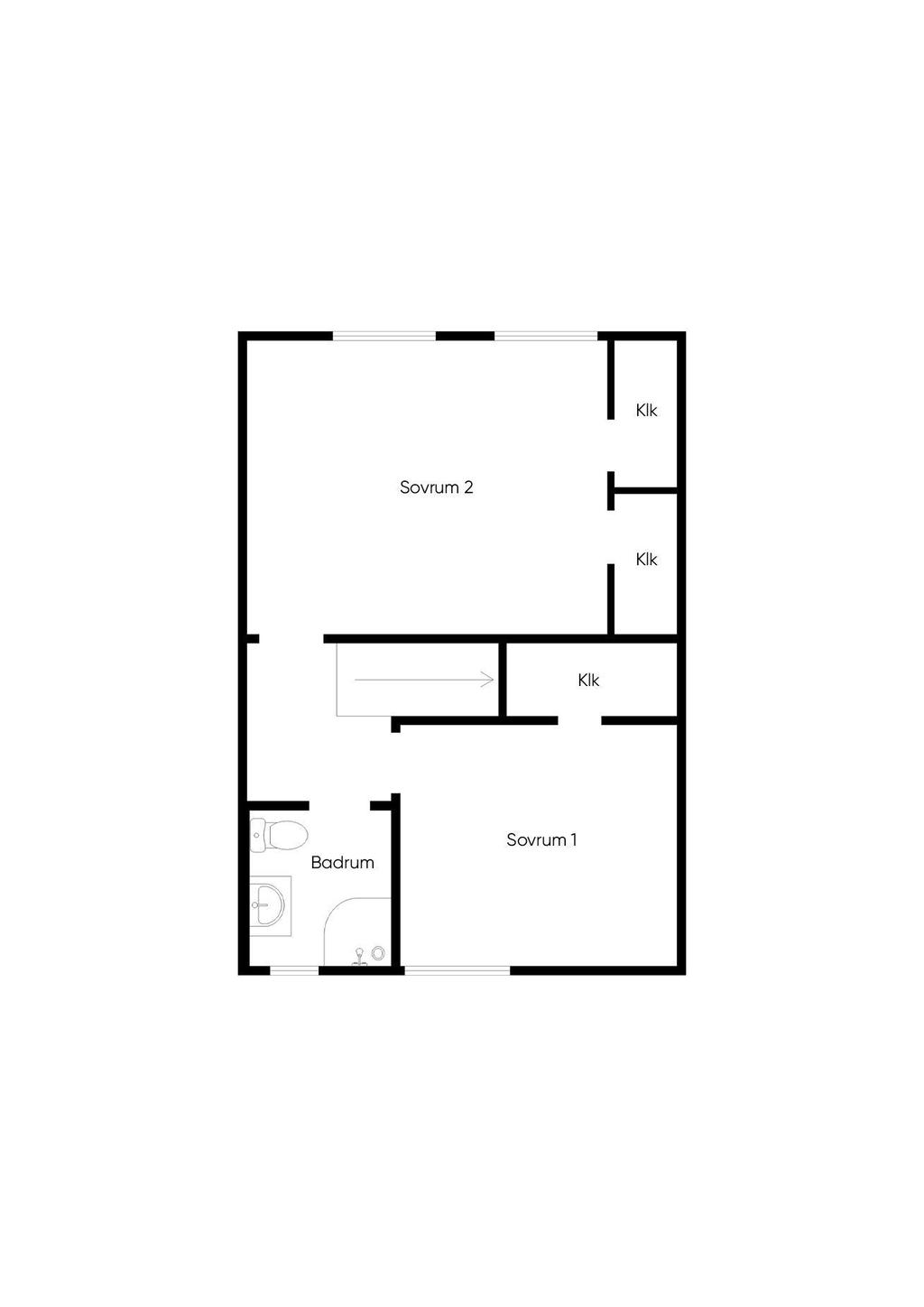 Planlösning övre plan