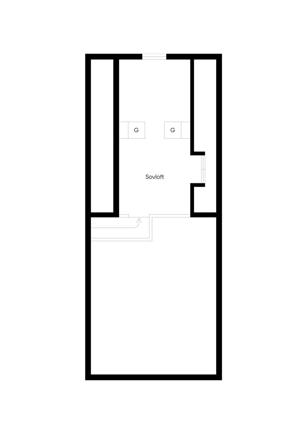 Planritning loft. Viss avvikelse kan förekomma.
