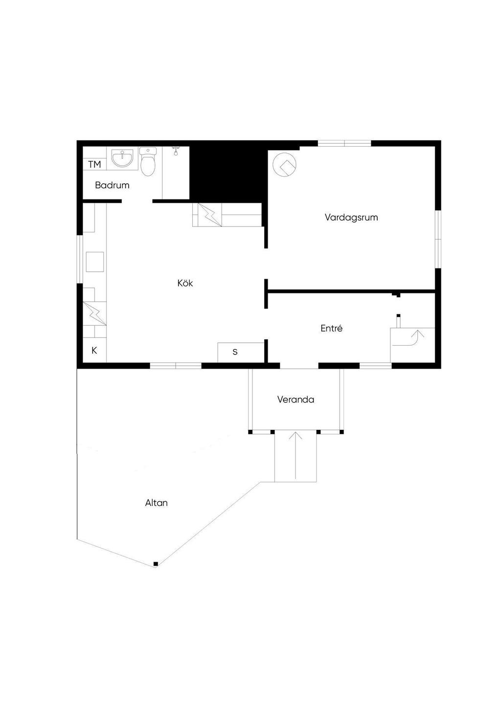 Planritning nedre plan