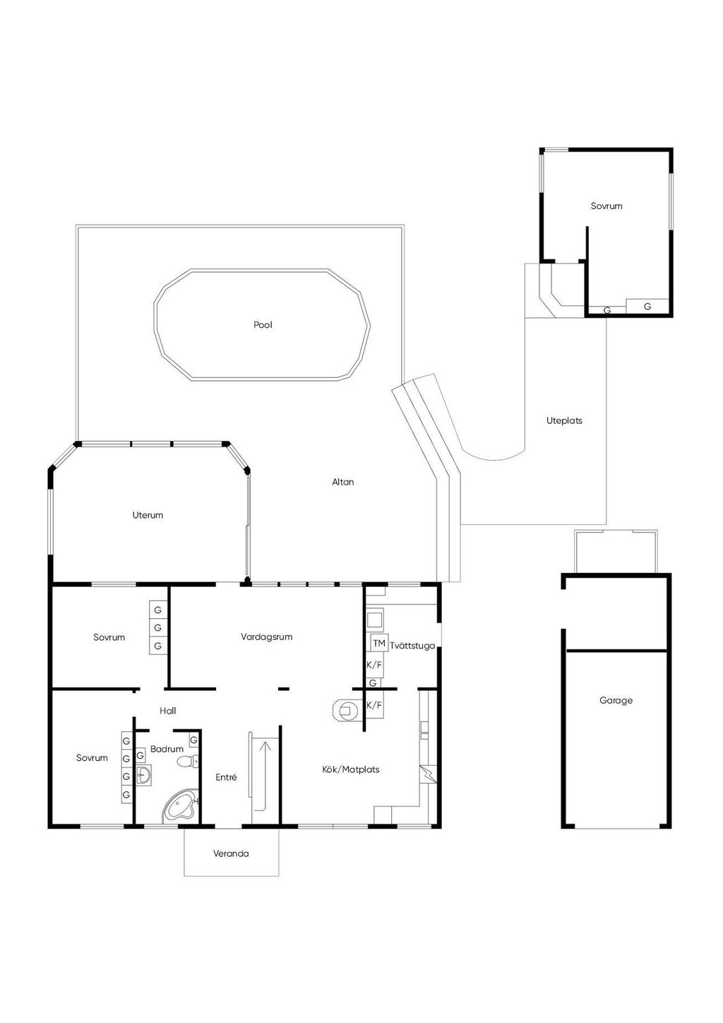 Planritning nedre plan 
