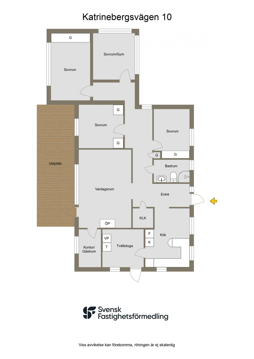 Planlösning - Katrinebergsvägen 10