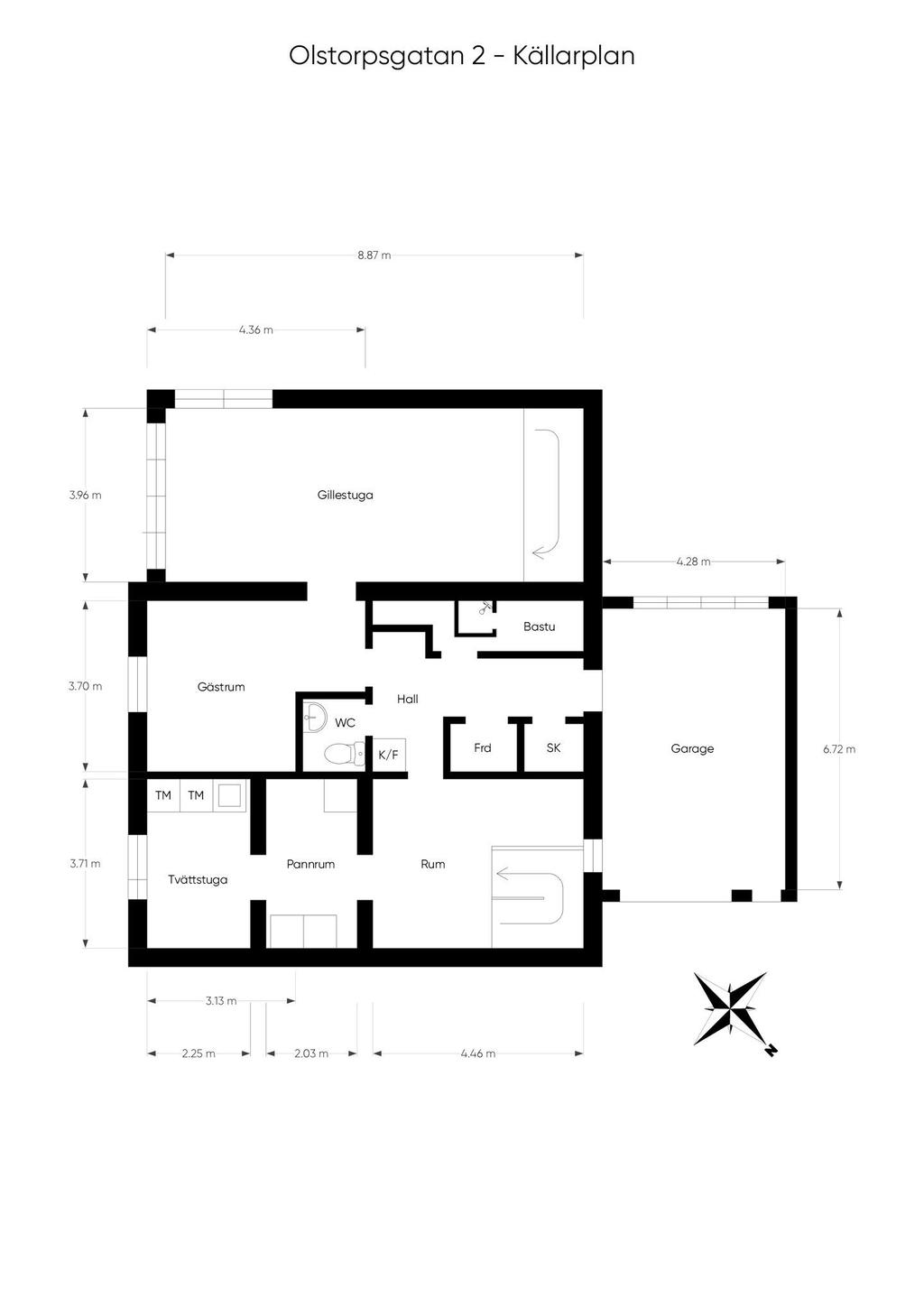 Planritning källarplan