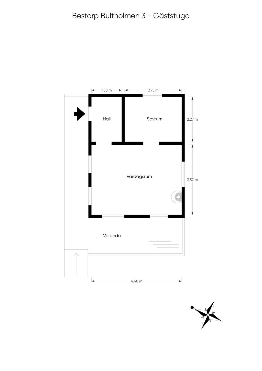 Planritning gäststuga