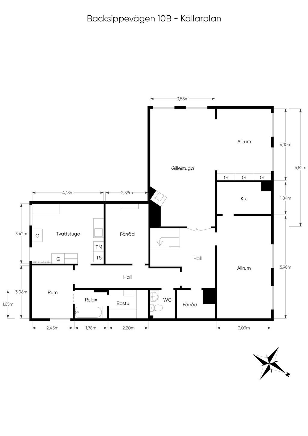 Planritning källarplan