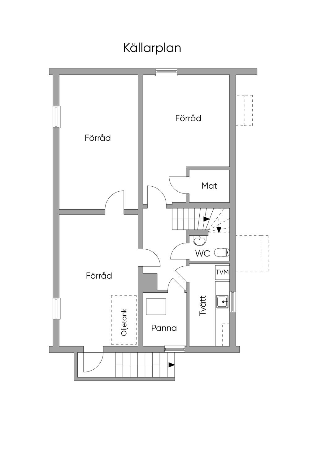 Planlösning  källarplan