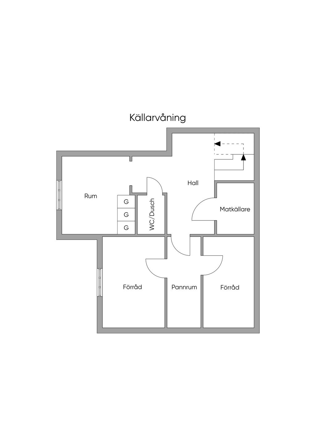 Planritning källarvåning