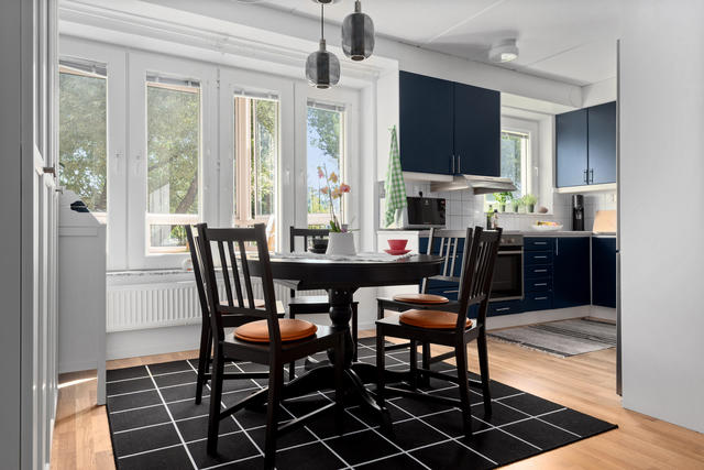 Gott om fönster i köket