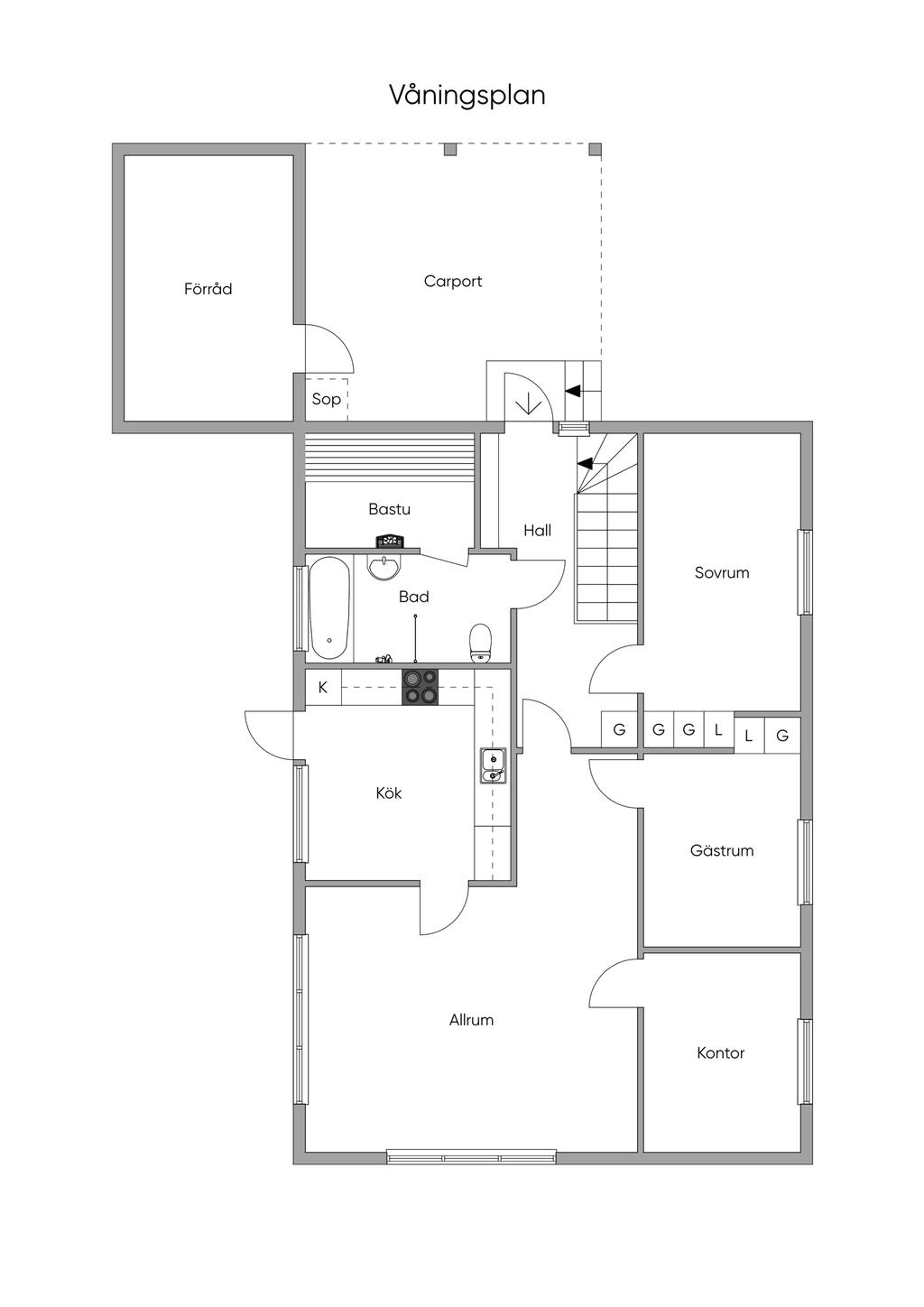 Planritning entréplan