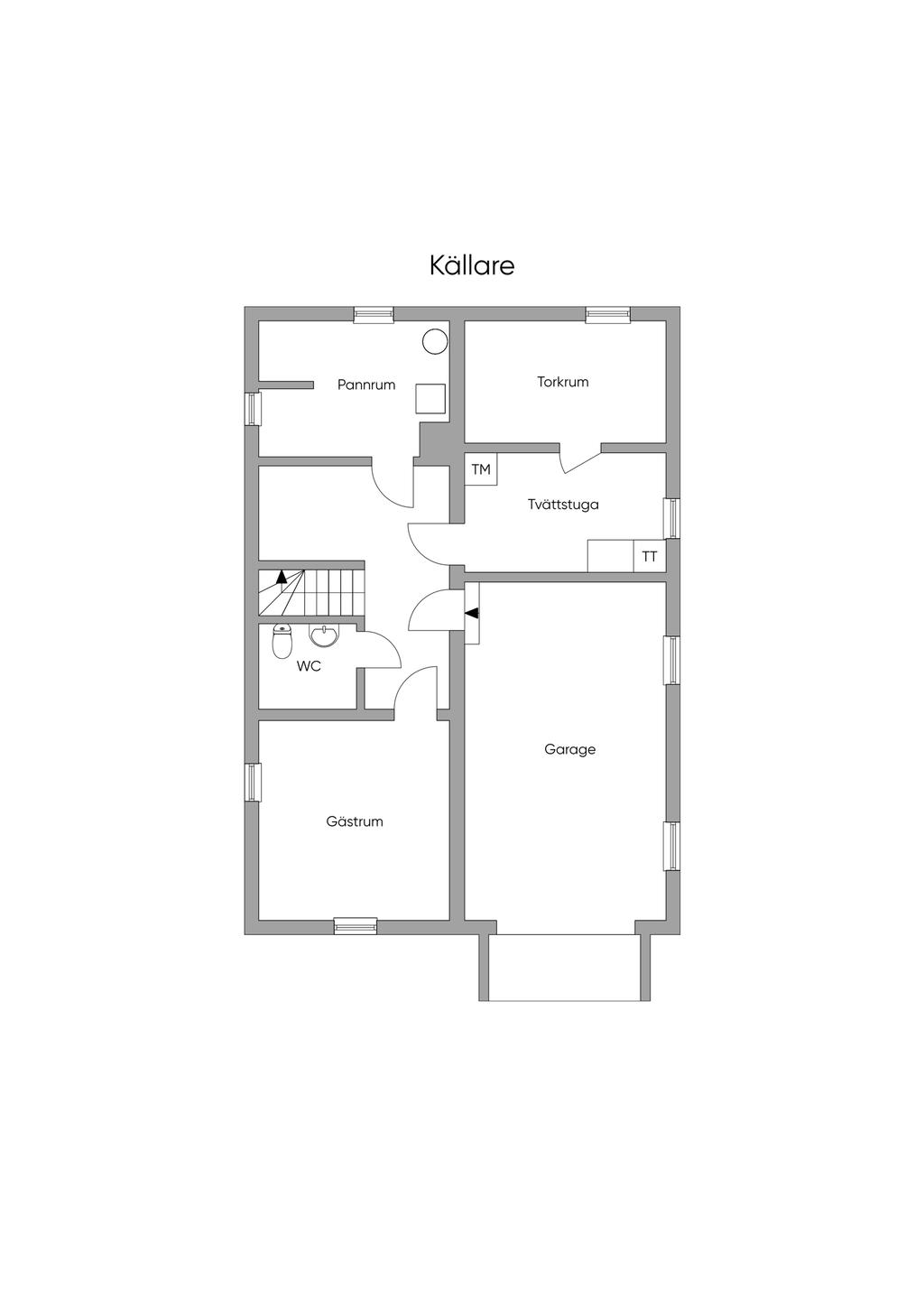 Planlösning källarplan 
