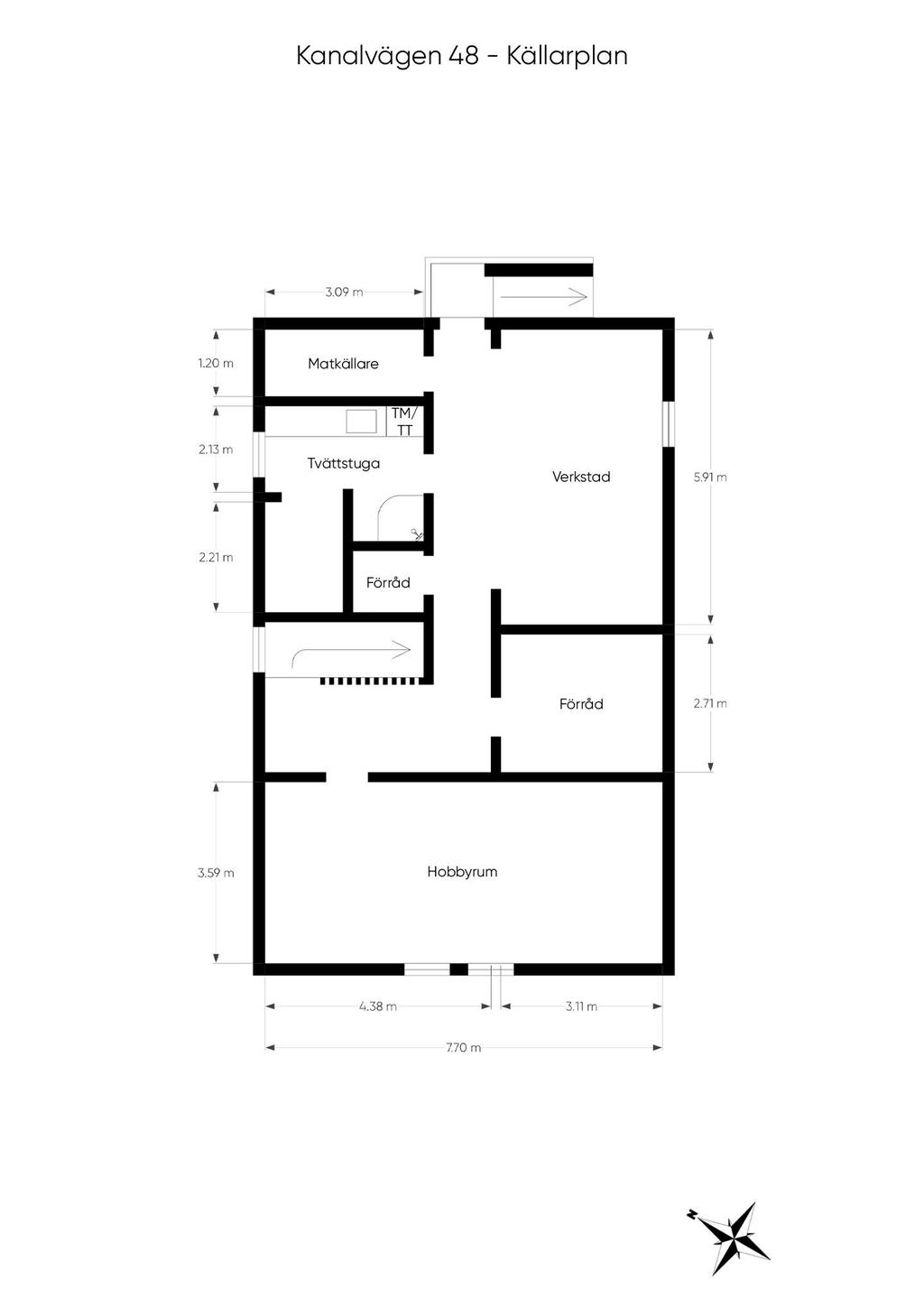 Planritning källarplan