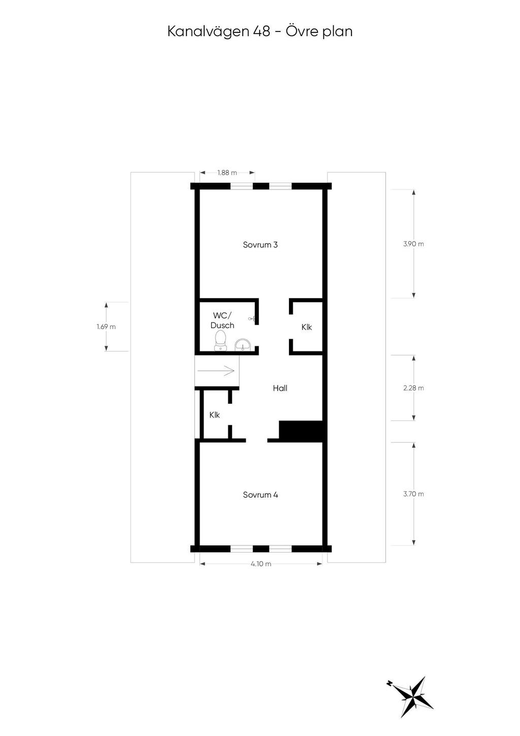 Planritning övervåning