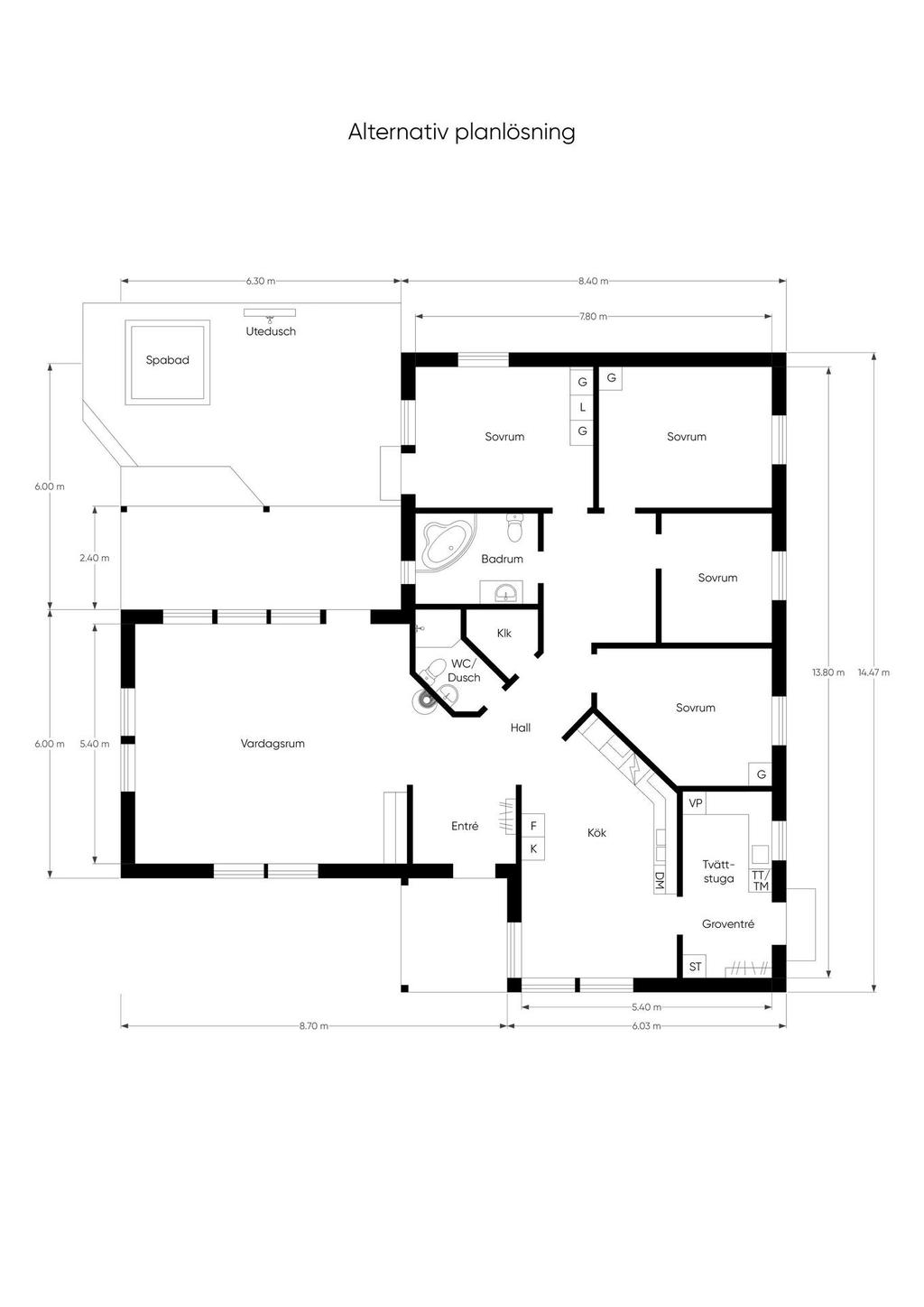 Alternativ planritning