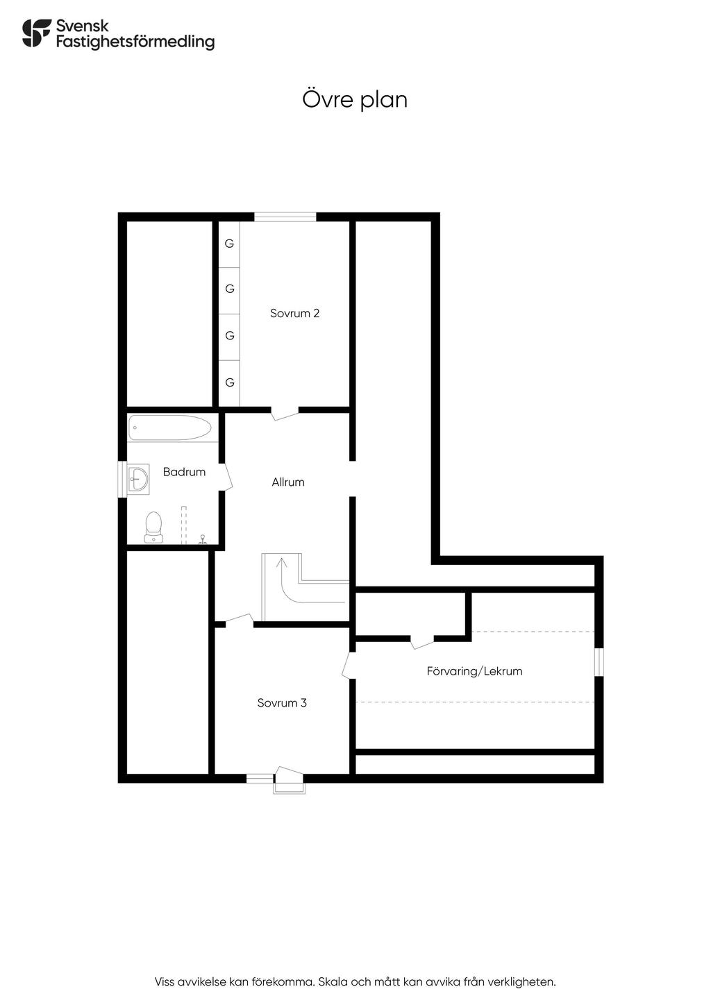 Planlösning övre plan