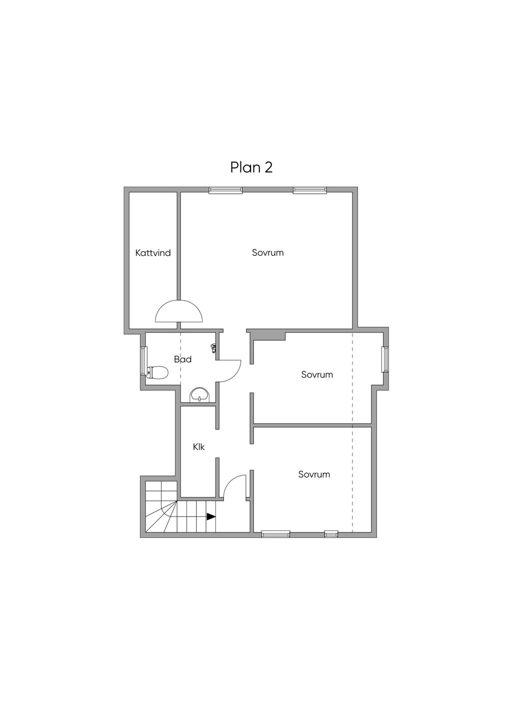 Planritning ovanplan