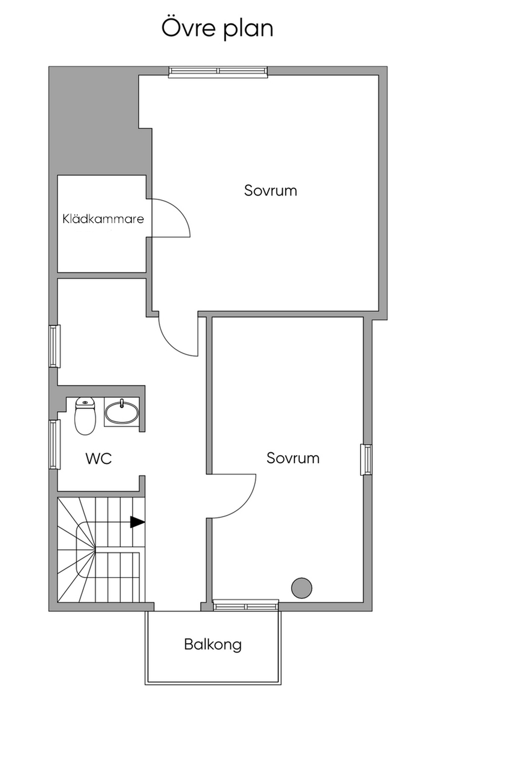 Planlösning övre plan
