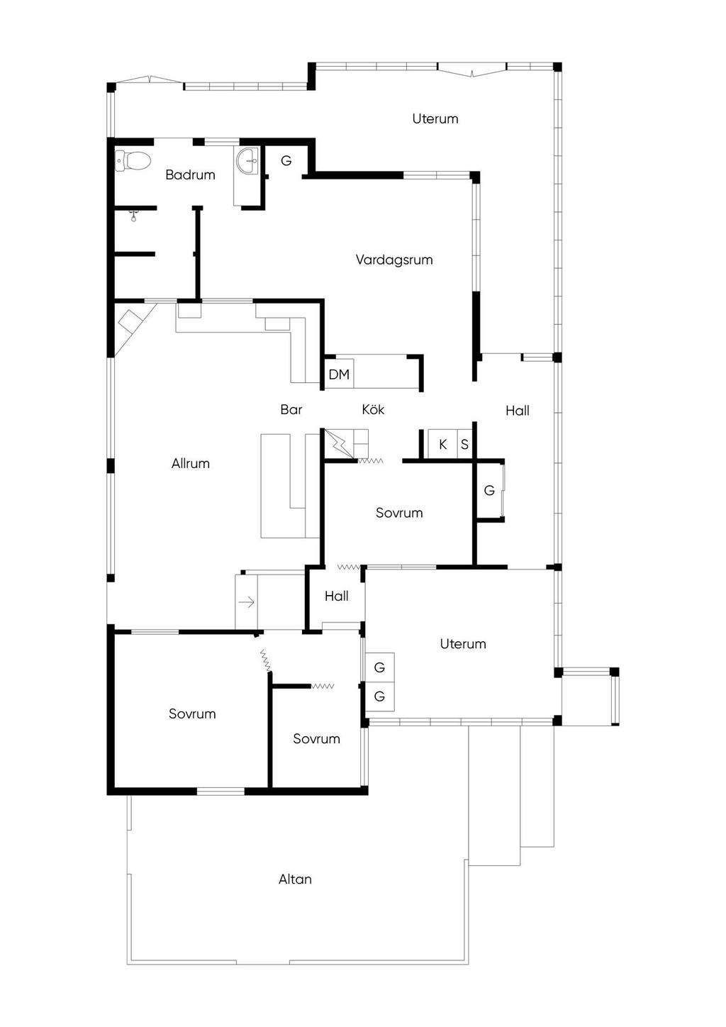 Planritning bostadshus