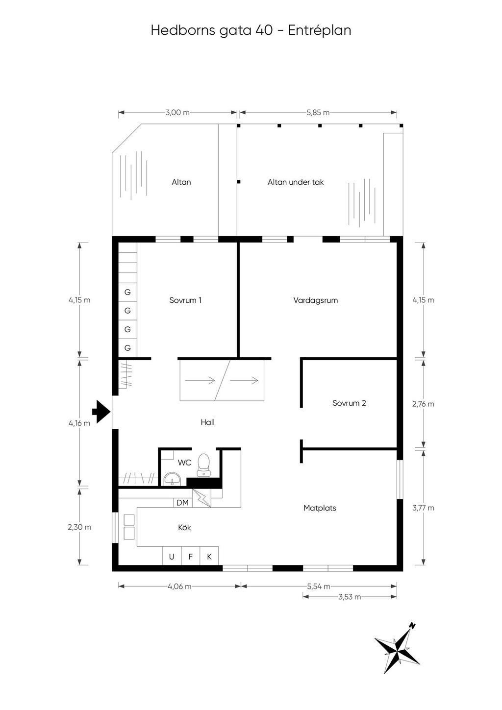 Planritning entréplan