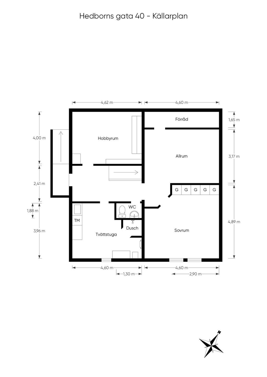 Planritning källarplan