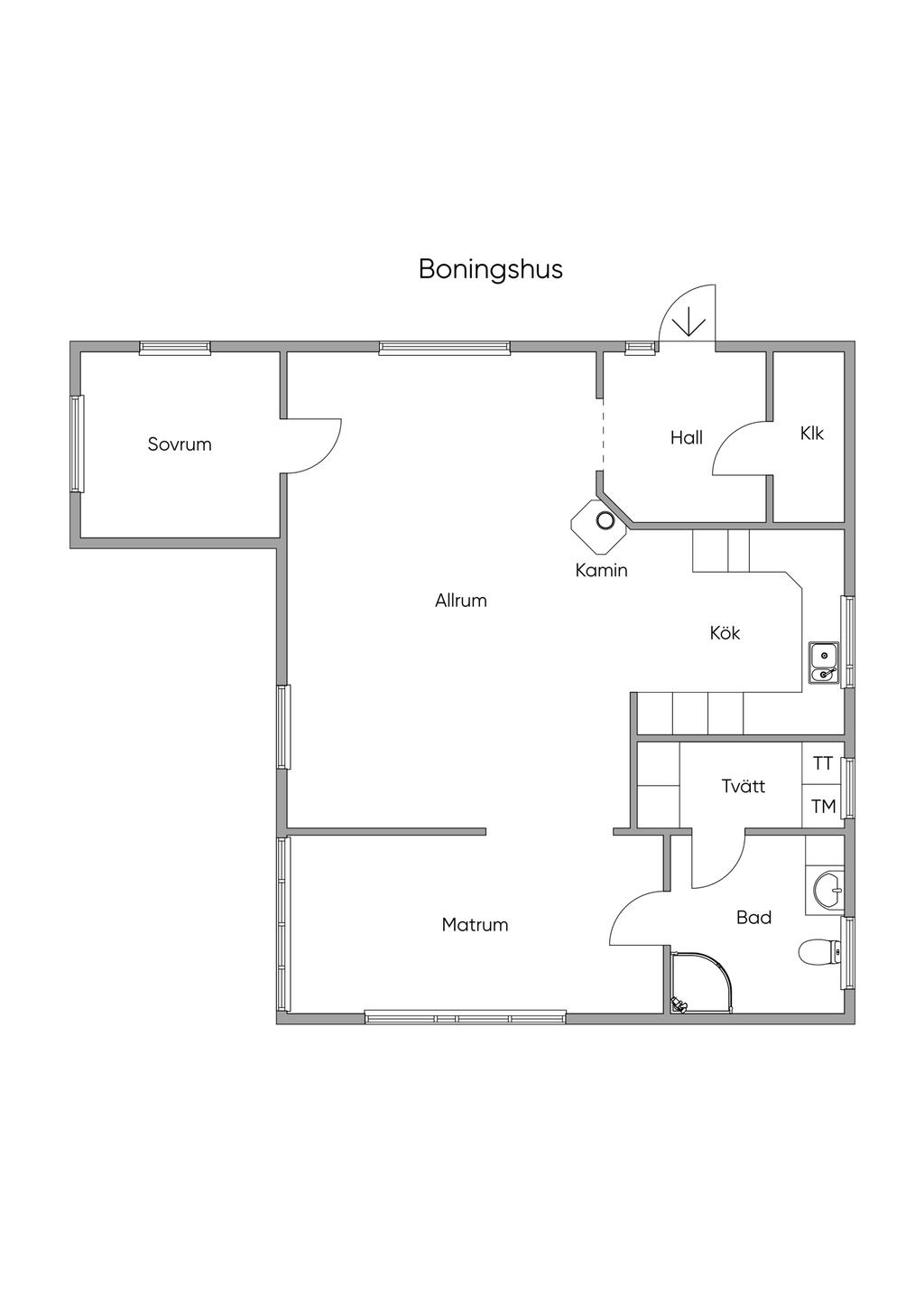 Planritning boningshus