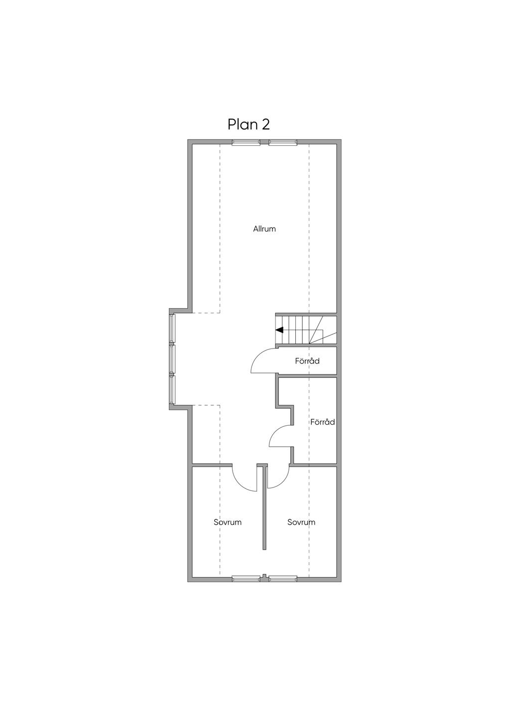 Planritning ovanvåning