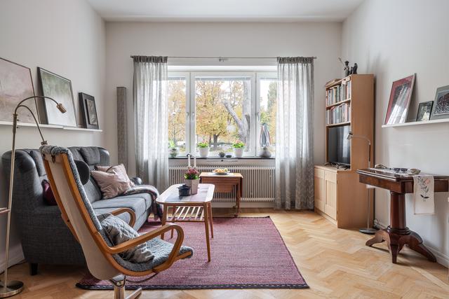 Rymligt ljust vardagsrum