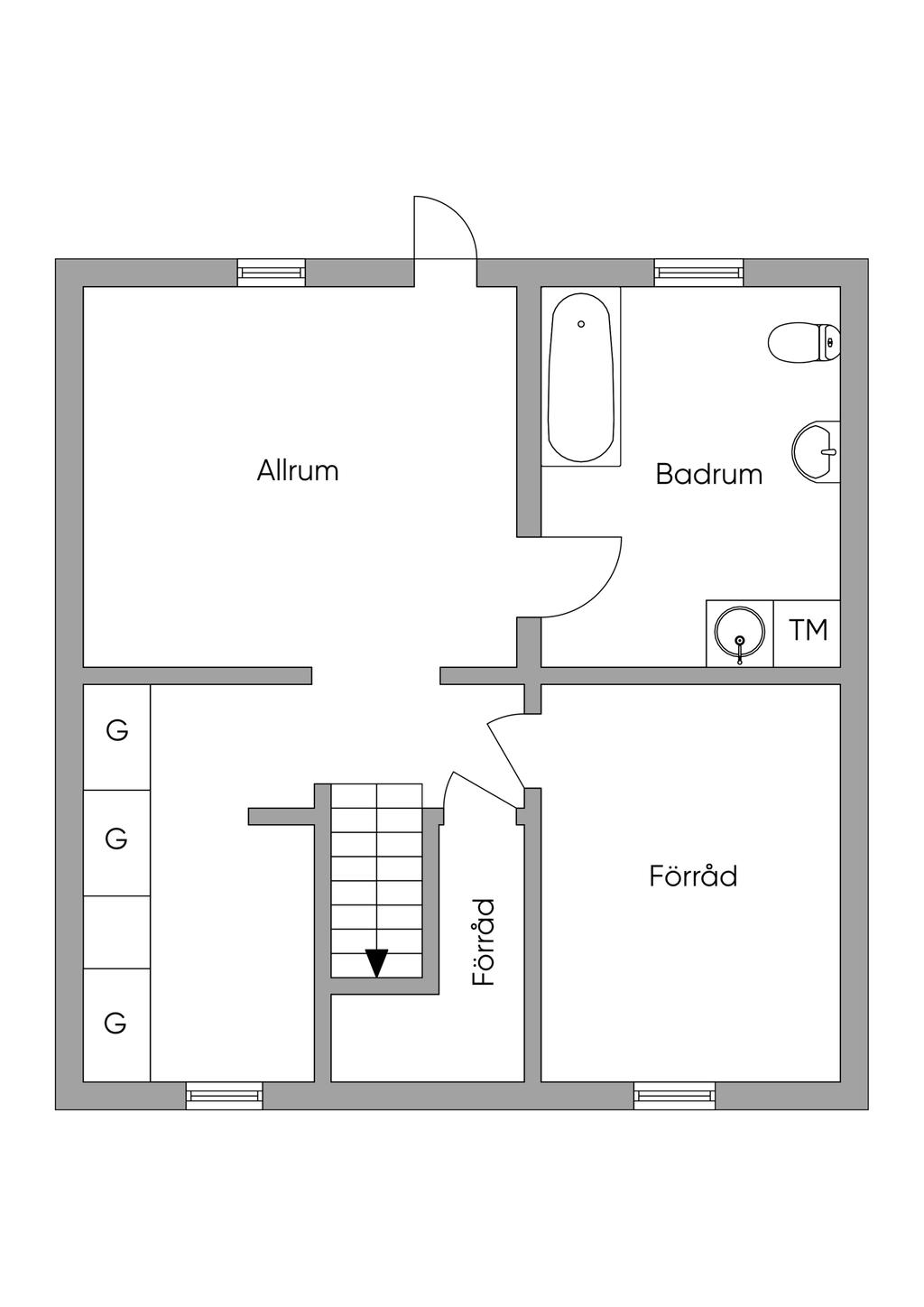 Planlösning källarplan