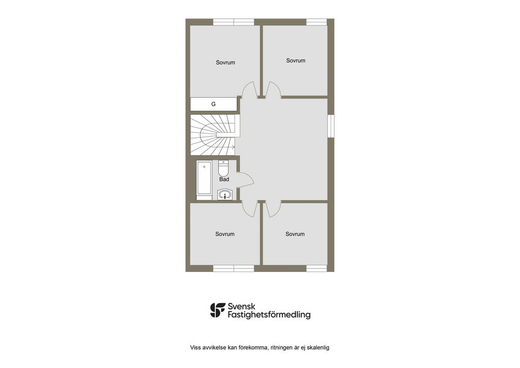 Planritning, övre plan